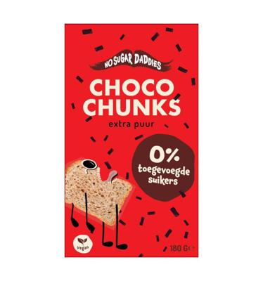 No Sugar Daddies Choco chunks extra puur bio 180 Gram