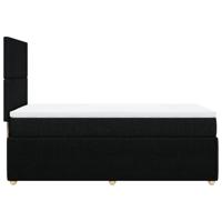 Boxspring met matras stof zwart 90x190 cm - thumbnail