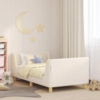 Bedframe voor kinderen met hoofdbord Crème 80 x 160 cm - thumbnail