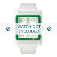 Lacoste horlogeband LC-40-3-29-2195 / 2000551 Leder Wit + wit stiksel - thumbnail