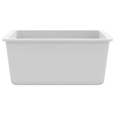 VidaXL Gootsteen enkele bak graniet wit