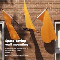 VidaXL Vlaggen mast houder zwart 10,5 x 7,5 x 0,2 cm staal - thumbnail