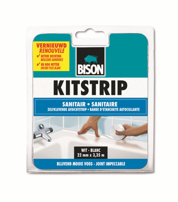 Bison Kitstrip Sanitair Wit Blister | 38 mm x 3.35 m - 6302089