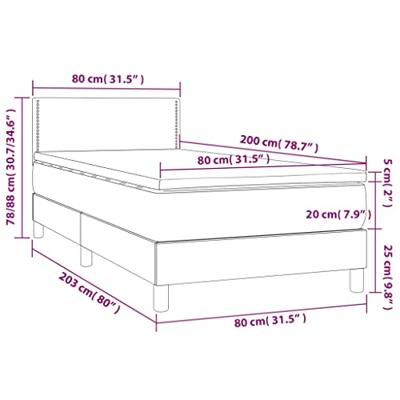 Boxspring met matras kunstleer cappuccinokleurig 80x200 cm