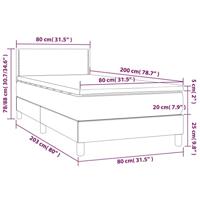 Boxspring met matras kunstleer cappuccinokleurig 80x200 cm - thumbnail