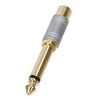 Jack naar female tulp converter hoge kwaliteit verguld - thumbnail