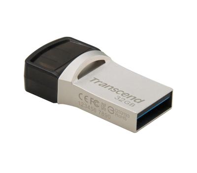 Transcend JetFlash® 890 USB-stick smartphone/tablet Zilver 32 GB USB-A 3.2 Gen 2, USB-C Transcend JetFlash® 890 USB-stick smartphone/tablet Zilver 32 GB USB-A 3.2 Gen 2, USB-C