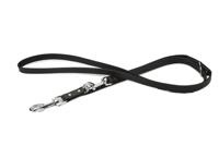 Lederen dressuurlijn zwart - 200 cm x 18 mm - thumbnail
