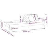 Slaapbank 2-zits met 2 kussens stof taupe - thumbnail