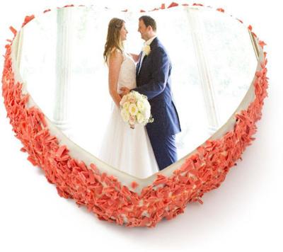 HEMA Fototaart hart red velvet 8 p.