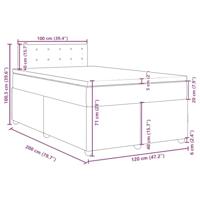 Boxspring met matras stof blauw 120x200 cm - thumbnail