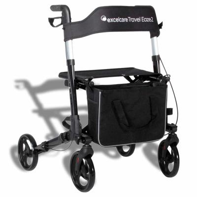 Lichtgewicht rollator Travel Eaze 2 (8 kg) | ExcelCare | Dubbel inklapbaar | Ebony Black | 24300700 Lichtgewicht rollator Travel Eaze 2 (8 kg) | ExcelCare | Dubbel inklapbaar | Ebony Black | 24300700