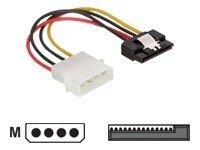 Delock 60120 Kabel Voeding SATA HDD > Molex 4-pins mannetje met metalen clip - recht - thumbnail