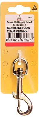 Musketonhaak 12mm vernikk Deltafix - Deltafix