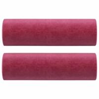 Tweezitsbank met sierkussens 120 cm fluweel wijnrood - thumbnail