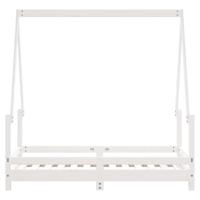 Kinderbedframe 70x140 cm massief grenenhout wit - thumbnail