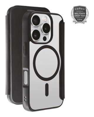 Vivanco MAG PREMIUM Booklet Apple iPhone 16 Pro Zwart Inductieve lading, Zanddicht, Spatwaterdicht, Stofdicht, Stootbestendig Vivanco MAG PREMIUM Booklet Apple iPhone 16 Pro Zwart Inductieve lading, Zanddicht, Spatwaterdicht, Stofdicht, Stootbestendig