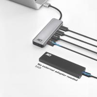 ACT AC6125 USB-A hub USB-C power poort - thumbnail