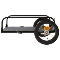 Fietstrailer 122x53x31 cm ijzer zwart - thumbnail