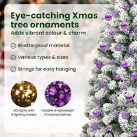 VidaXL Kunstmatige inklapbare kerstboom groen en wit 240 cm - thumbnail