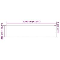 VidaXL Kantgordijn met gordijnen bloemen wit 280x1200cm polyester - thumbnail