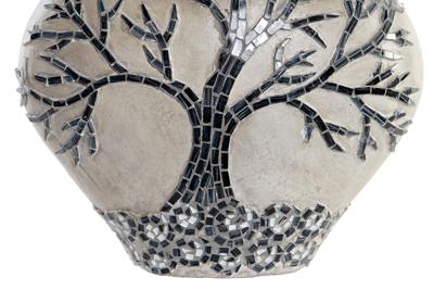 Vaas DKD Home Decor Boomstructuur Kristal Zwart Beige Terra cotta (30 x 15 x 33,5 cm)