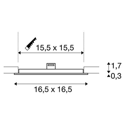 SLV 1003012 SENSER 18 LED-inbouwlamp LED vast ingebouwd Wit