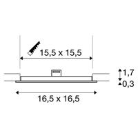 SLV 1003012 SENSER 18 LED-inbouwlamp LED vast ingebouwd Wit - thumbnail