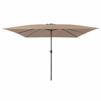 Tuinparasol Taupe en Zwart 295 x 295 x 245 cm - thumbnail