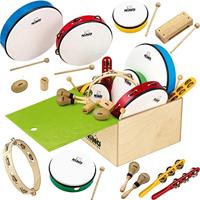 Nino Percussion NINOSET012-WB percussie set 12-delig in kist - thumbnail