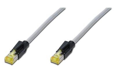 Digitus DK-1643-A-100 RJ45 Netwerk Aansluitkabel S/FTP 10.00 m Grijs Halogeenvrij, Verdraaide paren Digitus DK-1643-A-100 RJ45 Netwerk Aansluitkabel S/FTP 10.00 m Grijs Halogeenvrij, Verdraaide paren