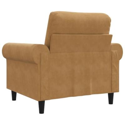Fauteuil 60 cm fluweel bruin