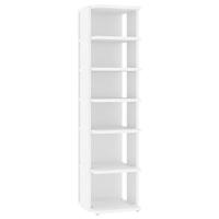 VidaXL Schoenenkast 27,5x27x102 cm bewerkt hout wit - thumbnail