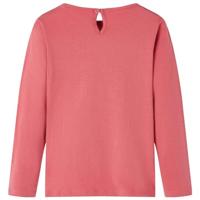 Kindershirt met lange mouwen bloemenprint 128 oudroze - thumbnail