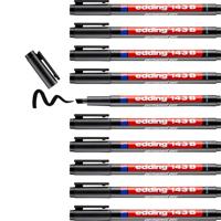 Viltstift edding 143 schuin 1-3mm zwart | 10 stuks - thumbnail
