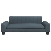 Kinderbank 90x53x30 cm stof donkergrijs - thumbnail