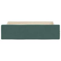 Bedlades 2 st bewerkt hout en fluweel donkergroen - thumbnail