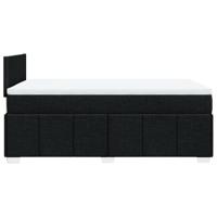 Boxspring met matras stof zwart 120x190 cm - thumbnail