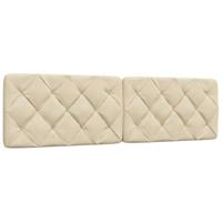 Bedframe zonder matras stof crèmekleurig 180x200 cm - thumbnail