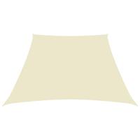 VidaXL Zonnezeil trapezium 3/5x4 m oxford stof crèmekleurig - thumbnail