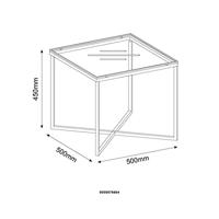 Bijzettafel Indor - glas - 45x50x50 cm - Leen Bakker - thumbnail
