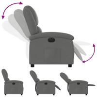 Fauteuil elektrisch verstelbaar stof donkergrijs - thumbnail