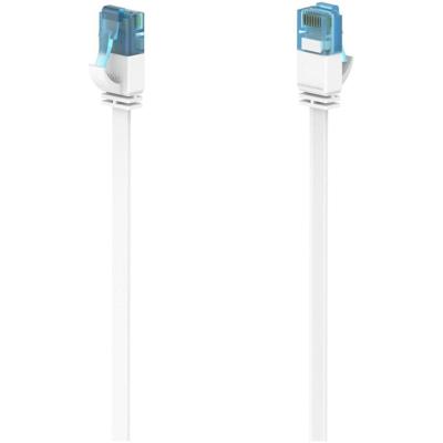 Hama Netwerkkabel, CAT-6a, 10 Gbit/s, U/UTP, plat, 10,00 m UTP kabel Wit