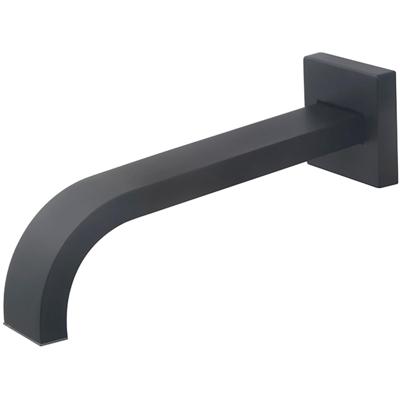 Wiesbaden Baduitloop - Vierkant - 22cm - 1/2inch - Mat Zwart