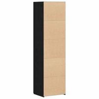 Hoge kast 2 pcs Zwart Eiken 50 x 42,5 x 185 cm - thumbnail