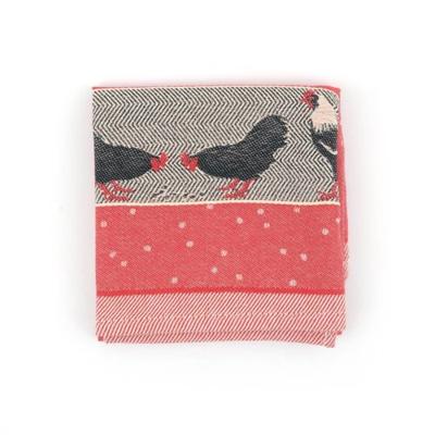 Bunzlau Castle Bunzlau Castle Chickens theedoek 65x65 Red