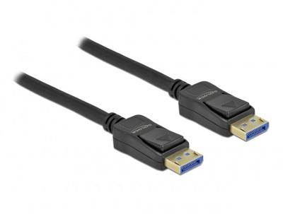 Delock 80262 DisplayPort-kabel DisplayPort Aansluitkabel DisplayPort-stekker 2 m Zwart 10K UHD, Vergulde steekcontacten, Afgeschermd (drievoudig)
