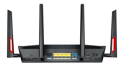 ASUS DSL-AC88U AC3100 Wi-Fi Gigabit Modem Router, tot 18x snelheid dan VDSL2, USB 3.0 voor LTE/3G-aansluiting, mediaserver voor (BT Infinity, YouView, TalkTalk, EE en Plusnet Fibre) - zwart
