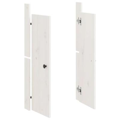 VidaXL Kastdeurtjes voor buitenkeuken 2 st 50x9x82 cm grenenhout wit