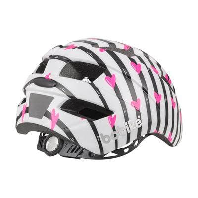 Bobike Kinderhelm plus pinky zebra s (52-56cm) wit
